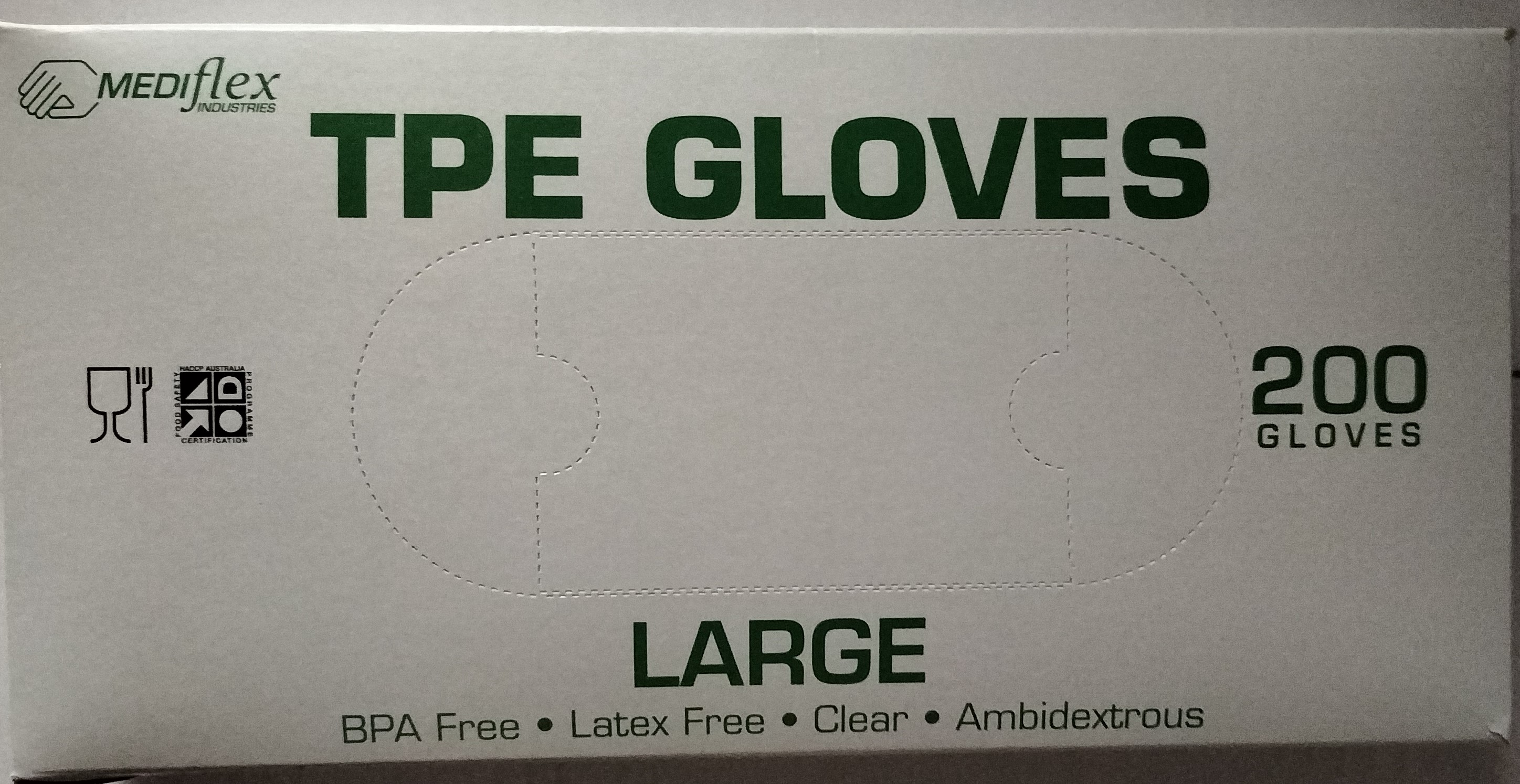 Thermoplastic Elastic Gloves Mediflex Lge Ctn (10 x 200)